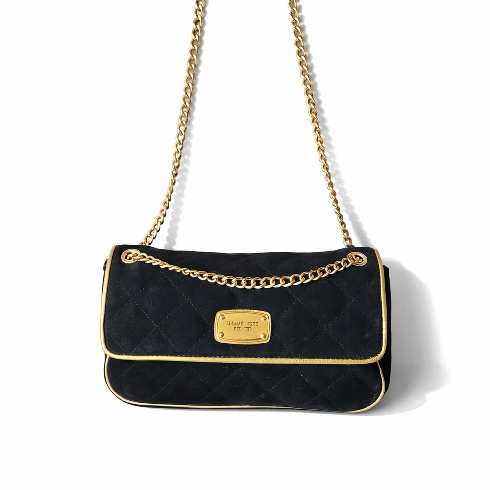 MICHAEL Michael Kors Black and Gold Quilted Bag